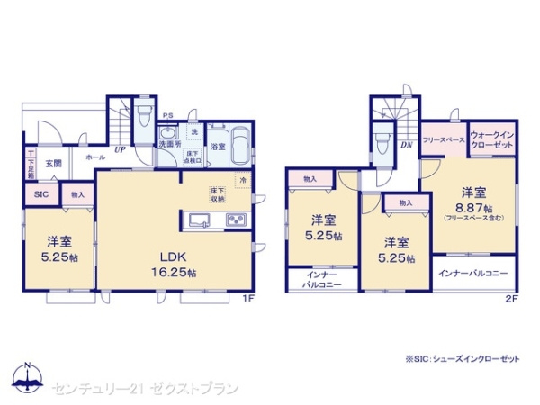 高崎市双葉町144番 A号棟の間取り|図面と異なる場合は現況を優先