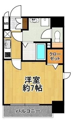 フォーリアライズ大正ソーレの間取り|★広めの１Ｋです★