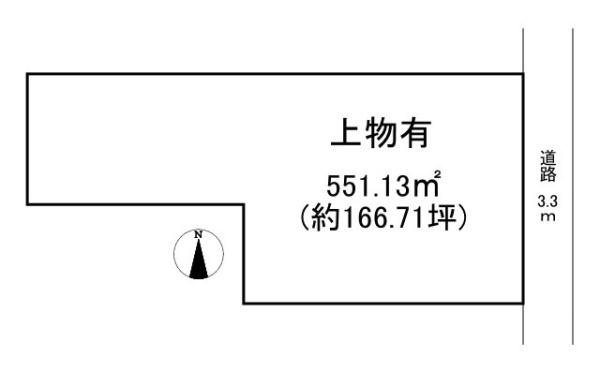 磯城郡田原本町大字八尾の売地の土地図