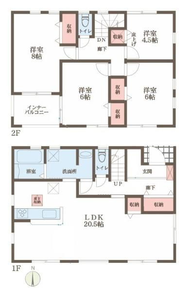 リーブルガーデン保津 ／新築一戸建の間取り