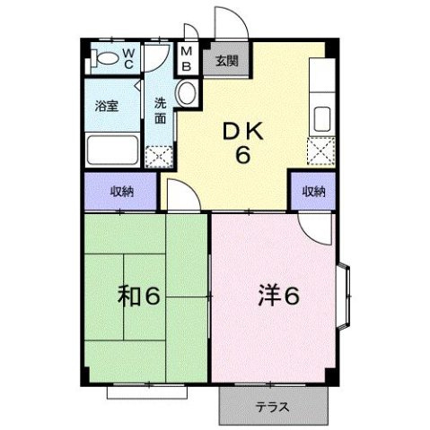 【間取り】 | エバーグリーンかんぎⅠ