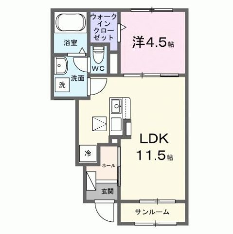 グラースＫⅣの間取り