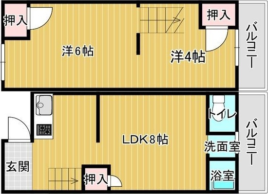 黒原旭貸家の間取り