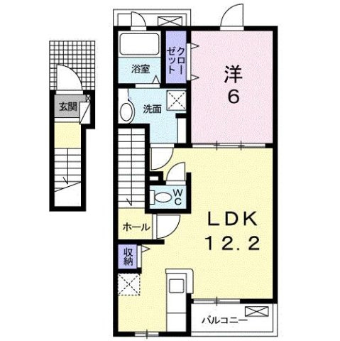 カームパインツリー２１　Ａの間取り