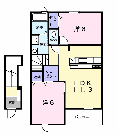 Ｌｕｃｋｙ　Ｂｅｌｌの間取り