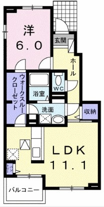 エレガンシア藍住Ａの間取り