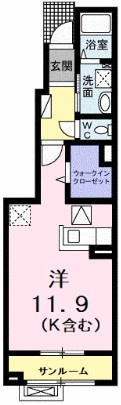 ハピネス北島　Eの間取り