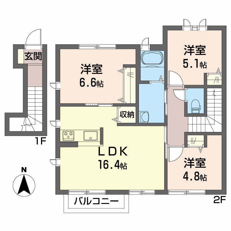 シャーメゾン川内の間取り