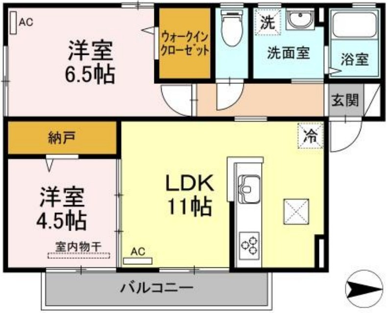 トアエーユ　B棟の間取り