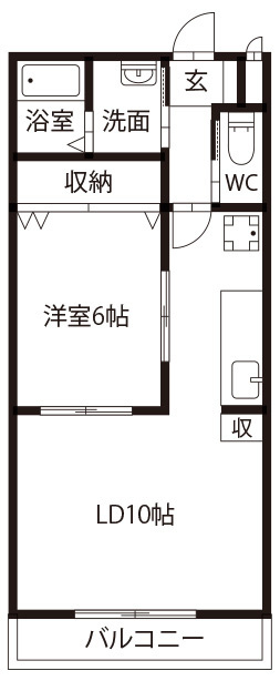 グランドハイツ矢三の間取り
