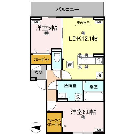 グラシア春日の間取り