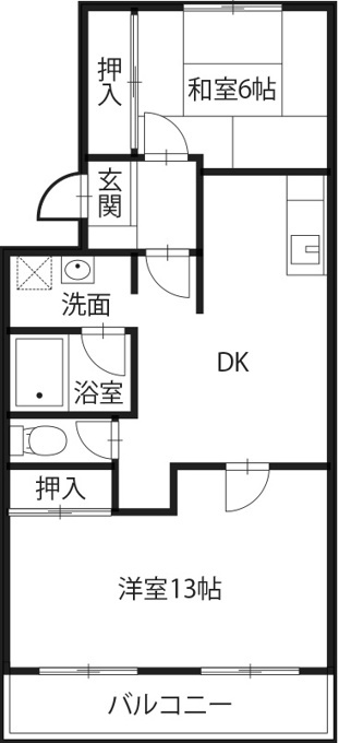 サラグレース川内の間取り