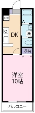 徳島市川内町榎瀬の賃貸マンションの間取り