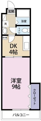 徳島市川内町榎瀬の賃貸マンションの間取り