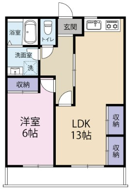 板野郡藍住町矢上字原の賃貸マンションの間取り