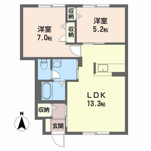 シャーメゾンディアス川内　Aの間取り