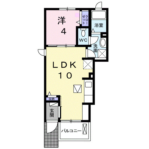 ナリッシュＬｅｅ　Ⅳの間取り