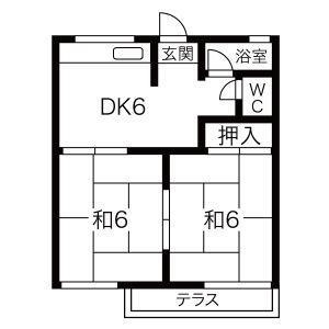 橋内ハイツの間取り