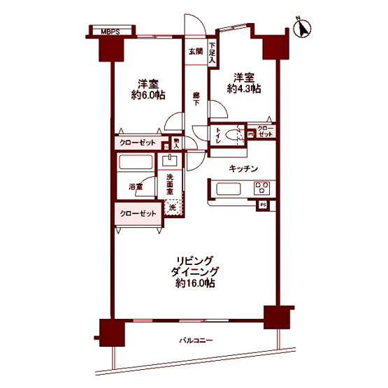 【間取り】 | クリオ横浜関内参番館