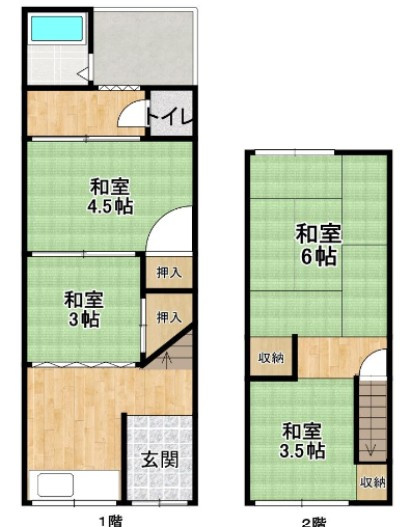 南寺方中通貸家の間取り