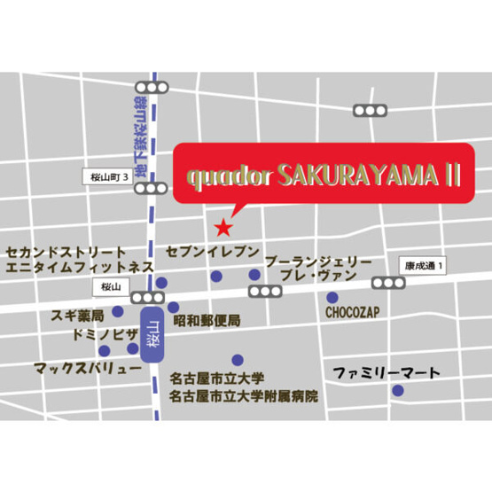 【地図】 | quador名古屋市大前