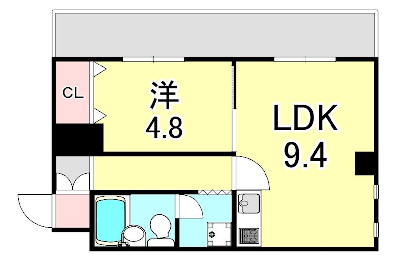 クラウンビルレジオン三宮の間取り