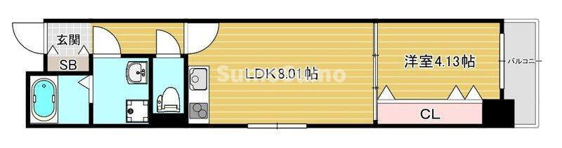 モデラート上町台の間取り