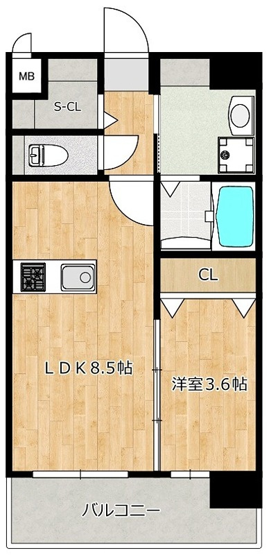 RESIAS ONE TENJINMINAMI BLDG．の間取り