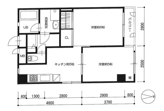 テングッド荒戸の間取り