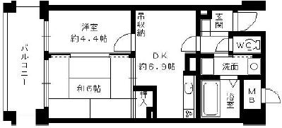 パセオ甲東の間取り