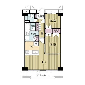 クオーレ御影の間取り