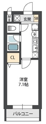 レジスコート東難波Ⅰの間取り