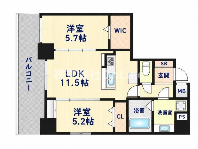 プレミアム菱屋西の間取り