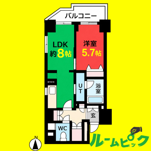 CASSIA車道(旧:クリオ車道)　名古屋市賃貸　仲介手数料無料の間取り