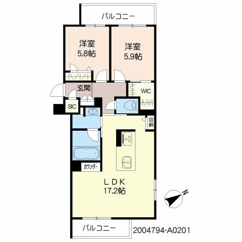 ベレオ青葉の間取り