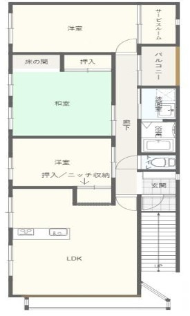 京阪北本通貸家の外観