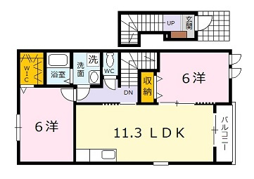 アヴェイラブル　Ａ棟の間取り