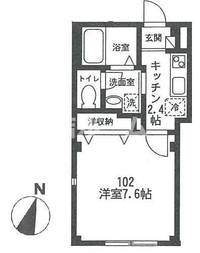 新宿区中落合２丁目の賃貸マンションの間取り