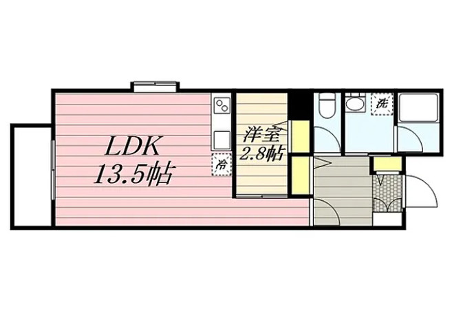 アヴァンティ久留米中央の間取り|１LDKの間取りです