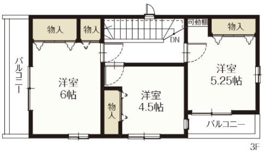 【仲介手数料無料】所沢くすのき台全３棟Ａ号棟　所沢市の不動産なら西武ハウジングの間取り
