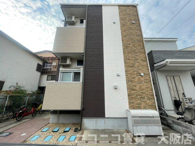 大阪市西淀川区花川１丁目のアパートの外観