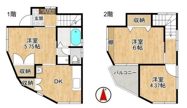【間取り】 | 西六郷3-10-18戸建