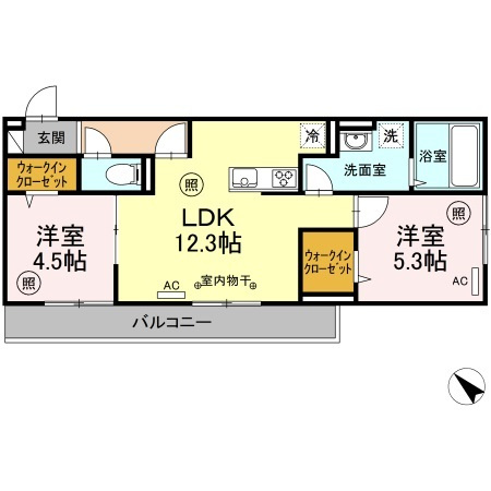 ヒルズライフ A棟の間取り