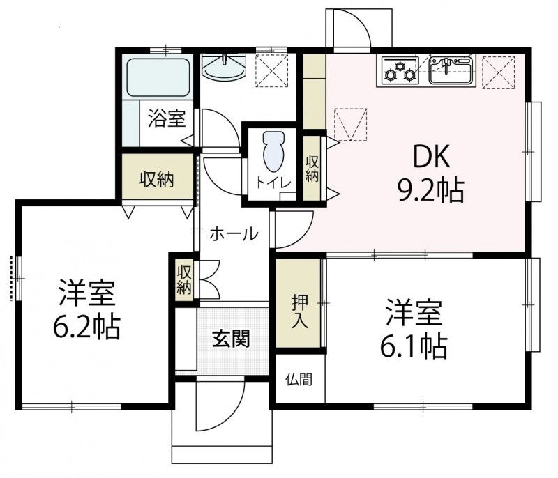 三春台貸家IIの間取り