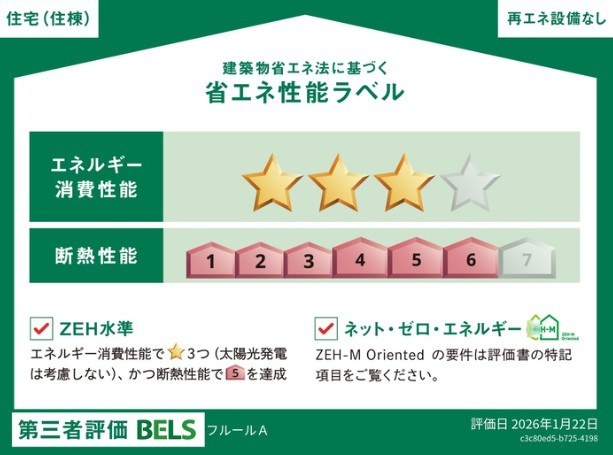 フルールAの省エネ性能ラベル