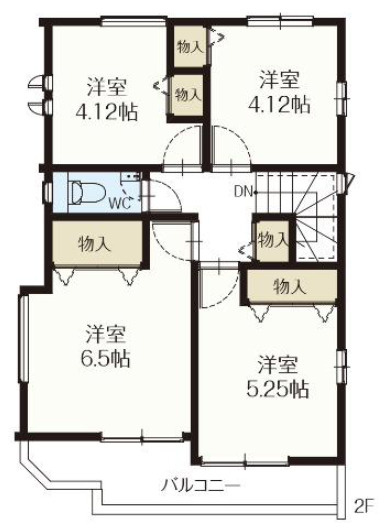 【仲介手数料無料】所沢くすのき台全３棟Ｂ号棟　所沢市の不動産なら西武ハウジングの間取り