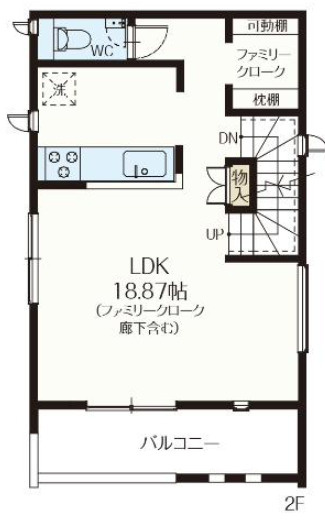 【仲介手数料無料】所沢くすのき台全３棟Ｃ号棟　所沢市の不動産なら西武ハウジングの間取り