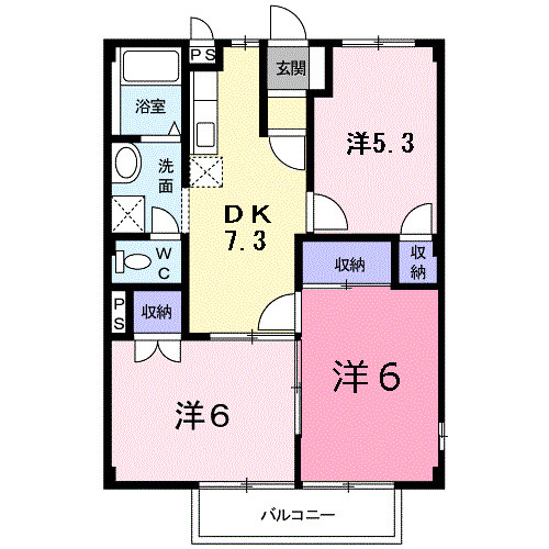 【間取り】 | ハイツ西井Ⅰ