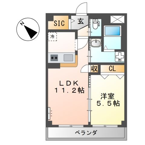クレール矢賀駅前の間取り