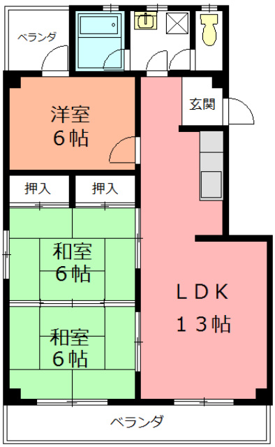 ヴィラはせがわの間取り